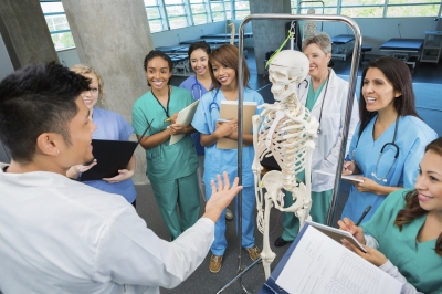 medical students in training